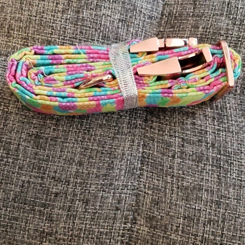 Lionet Paws Colorful Pineapple Dog Collar with Bowtie Size M